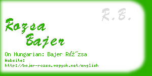 rozsa bajer business card